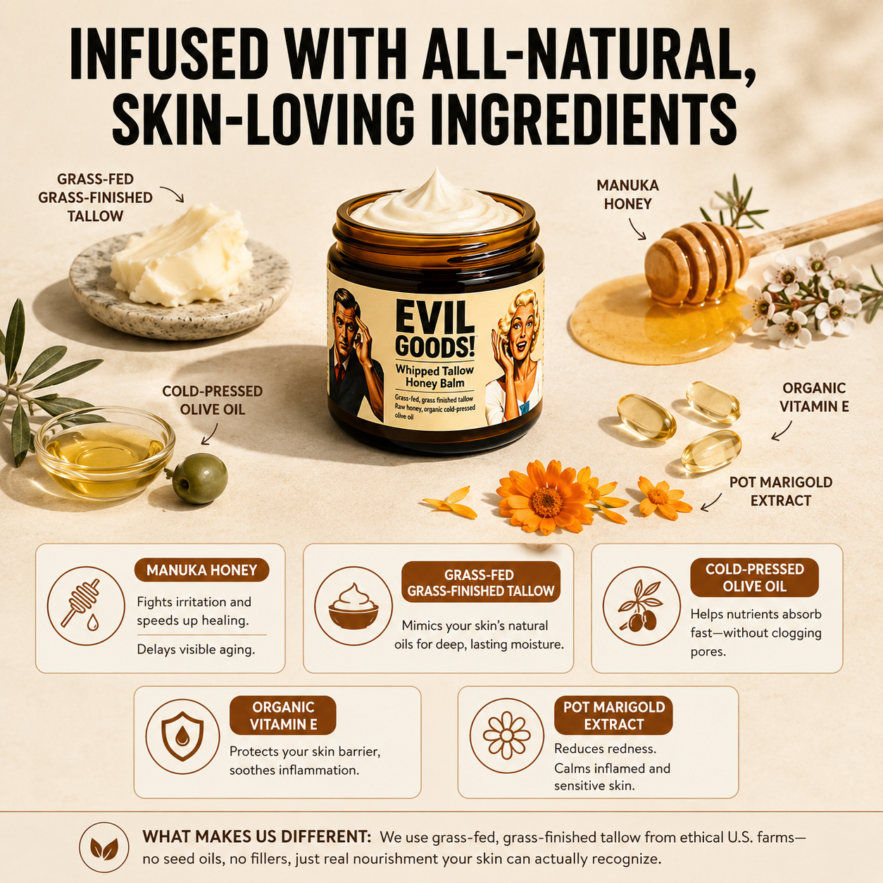 Tallow Honey Balm
